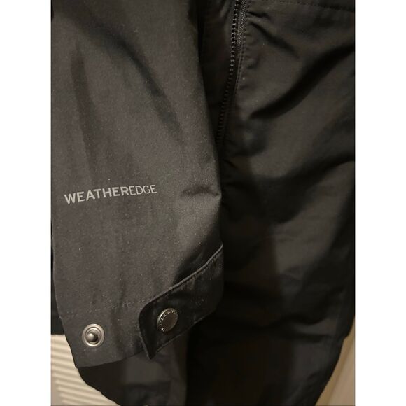 Eddie Bauer WeatherEdge Hood Trench Rain Coat Black XL Lightweight - Picture 10 of 13